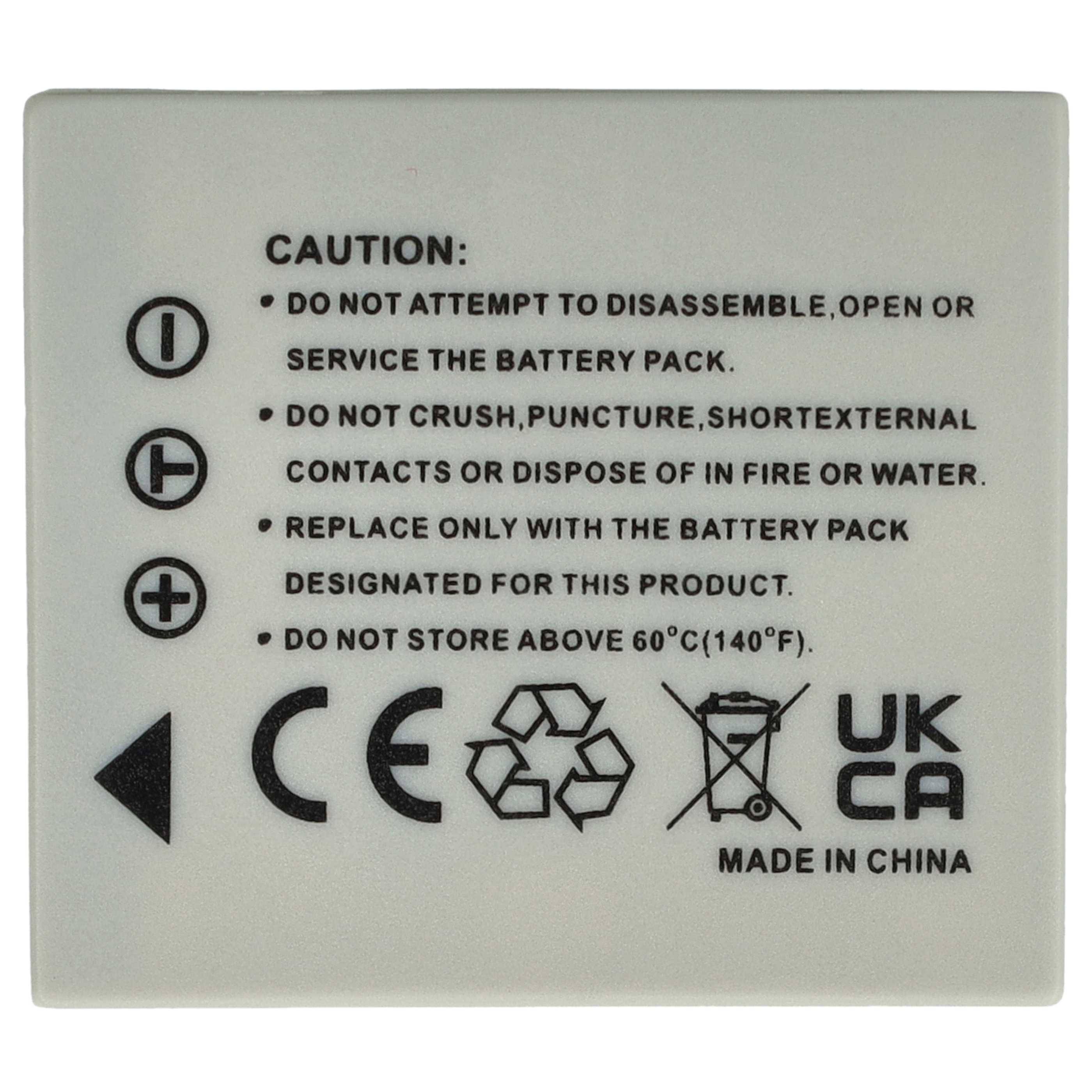 vhbw 3x Akku kompatibel mit Easypix VX1400HD, VX1400, SDV1200, S530, DVC5308HD, DVC5308, V600, TS530 Kamera (500 mAh, 3,6 V, Li-Ion)