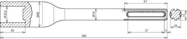 DEHN Hammereinsatz HE RE 25 #648009