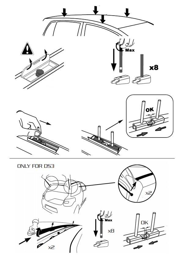 Dachbox VDPMAA320 320 Liter abschließbar weiß + Dachträger VDP EVO ALU kompatibel mit für Peugeot 407 3-4 Türer 2004-2012