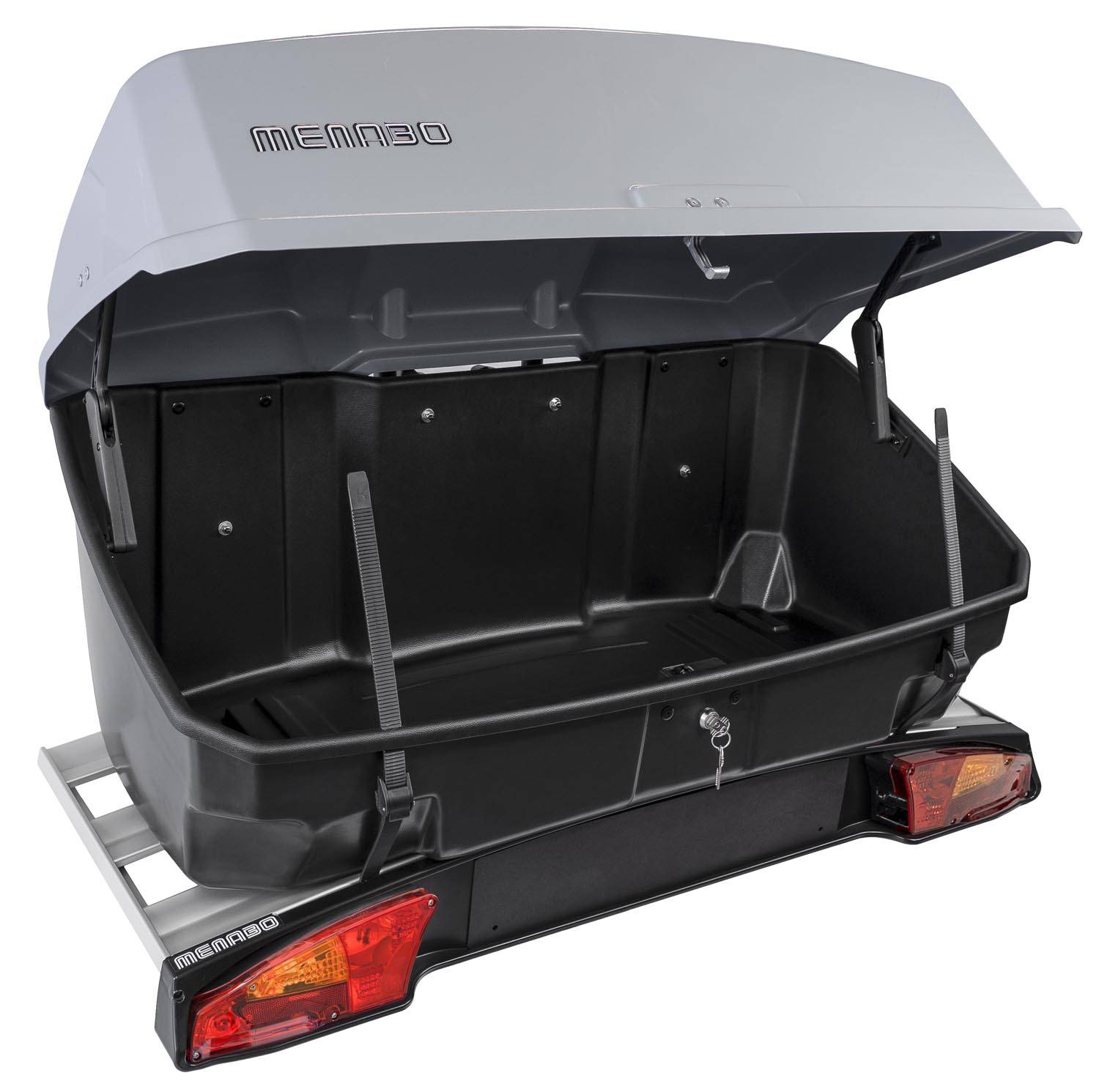 Fahrradträger ALIOTH 3 Räder Heckträger klappbar + Mizar Gepäckbox 300 Ltr