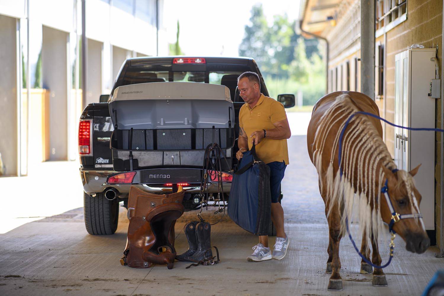 Fahrradträger ALIOTH 3 Räder Heckträger klappbar + Mizar Gepäckbox 300 Ltr