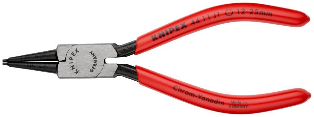 KNIPEX 44 11 J1 SB Sicherungsringzange für Innenringe in Bohrungen mit Kunststoff überzogen schwarz atramentiert 140 mm