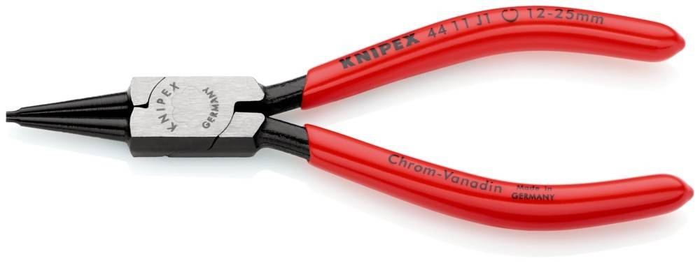 KNIPEX 44 11 J1 SB Sicherungsringzange für Innenringe in Bohrungen mit Kunststoff überzogen schwarz atramentiert 140 mm