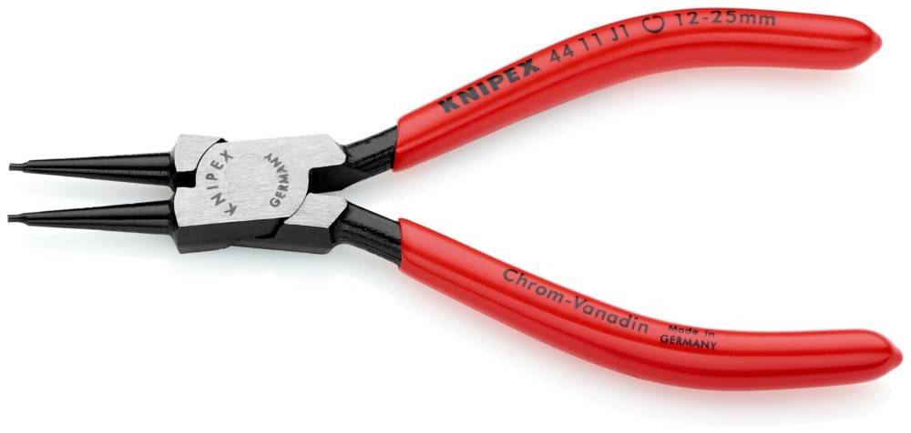 KNIPEX 44 11 J1 SB Sicherungsringzange für Innenringe in Bohrungen mit Kunststoff überzogen schwarz atramentiert 140 mm
