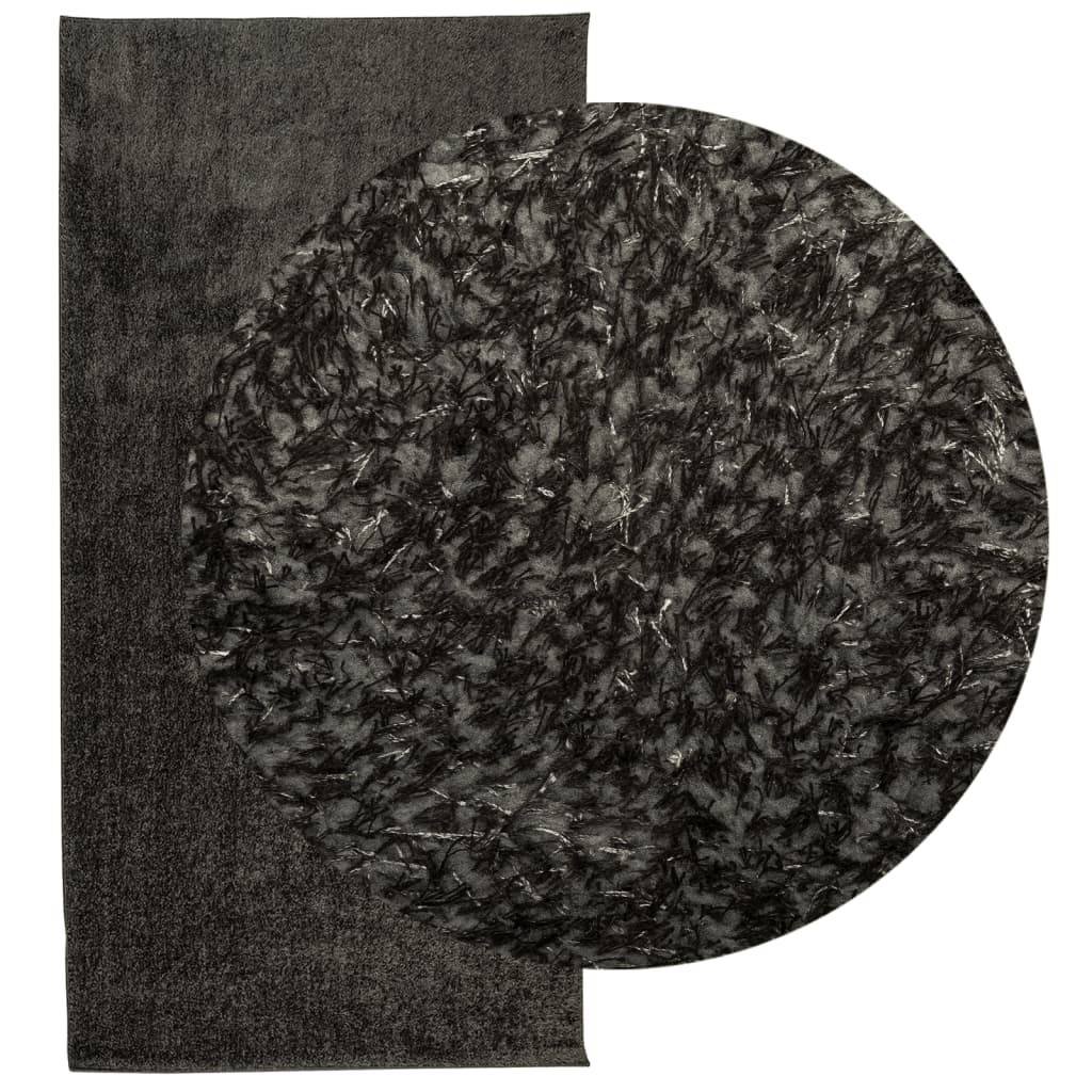 vidaXL Teppich ISTAN Hochflor Glänzend Anthrazit 100x200 cm