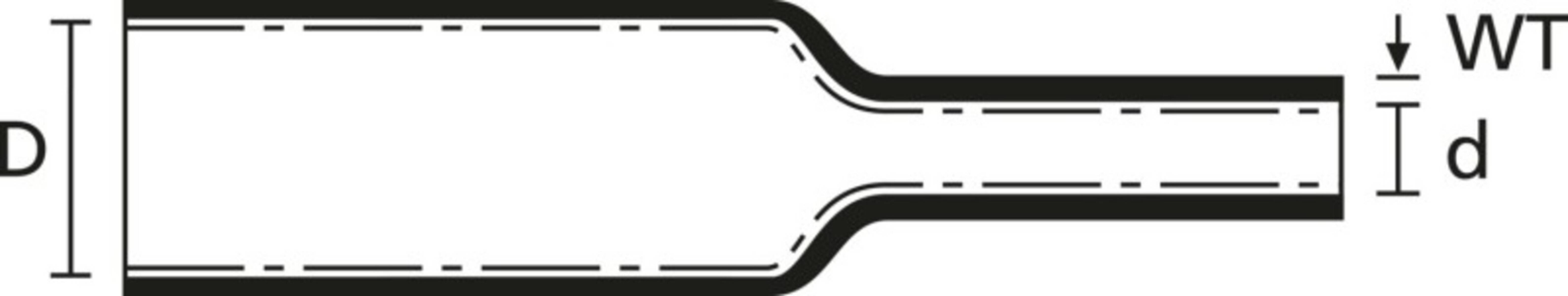HellermannTyton Schrumpfschlauch HISA-6/2-POX-BK