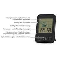 Miraval Raumklimastation Schimmelwarner 5 Stufen Lüftungsempfehlung Hygrometer Temperaturstation Miraval Raumklimastation Schimmelwarner 5 Stufen Lüftungsempfehlung Hygrometer Temperaturstation