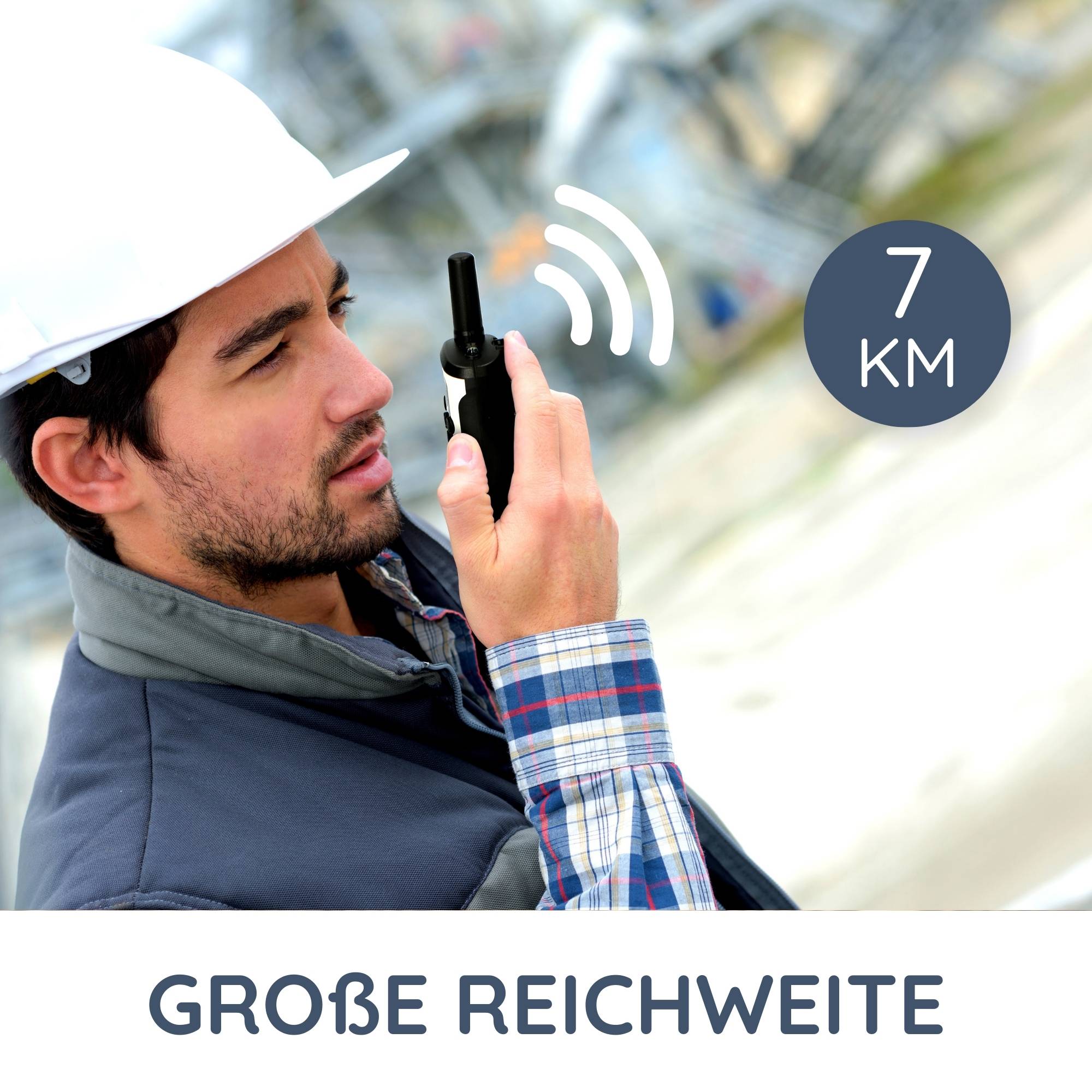 Alecto FR-175 - Set mit zwei Walkie Talkies, 7 km Reichweite, Weiß/Schwarz