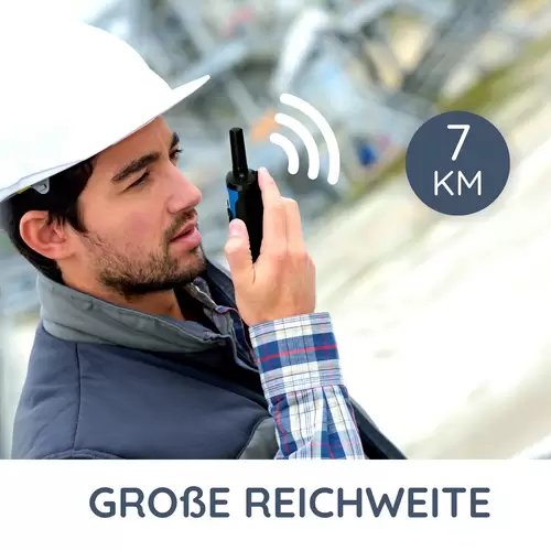 Alecto FR-175BW - Set mit zwei Walkie Talkies, Reichweite von bis zu 7 Kilometern, Blau/Schwarz Alecto FR-175BW - Set mit zwei Walkie Talkies, Reichweite von bis zu 7 Kilometern, Blau/Schwarz