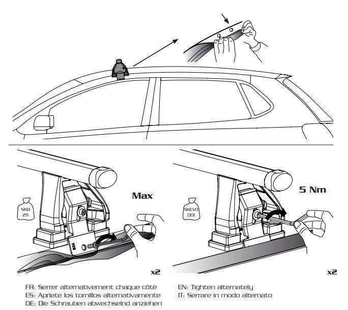 Fahrradträger SAGITTAR + Dachträger VDP EVO ALU kompatibel mit für Peugeot 306 5 Türer 1994-2002