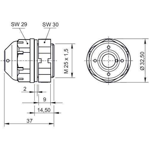 Stahl Klimastutzen 8162/1-25-1 #138578