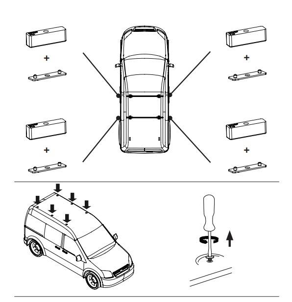 Skiträger YELO 6 Paar Ski + Dachträger VDP EVO ALU kompatibel mit für Renault Kangoo I 3-5 Türer 1998-2007