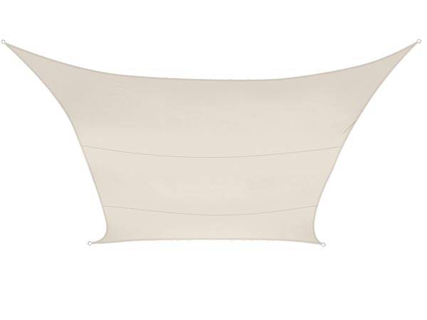 Perel Sonnensegel, wasserabweisend, 2 x 3 m, 160 g/m², Polyester, Rechteck, Creme