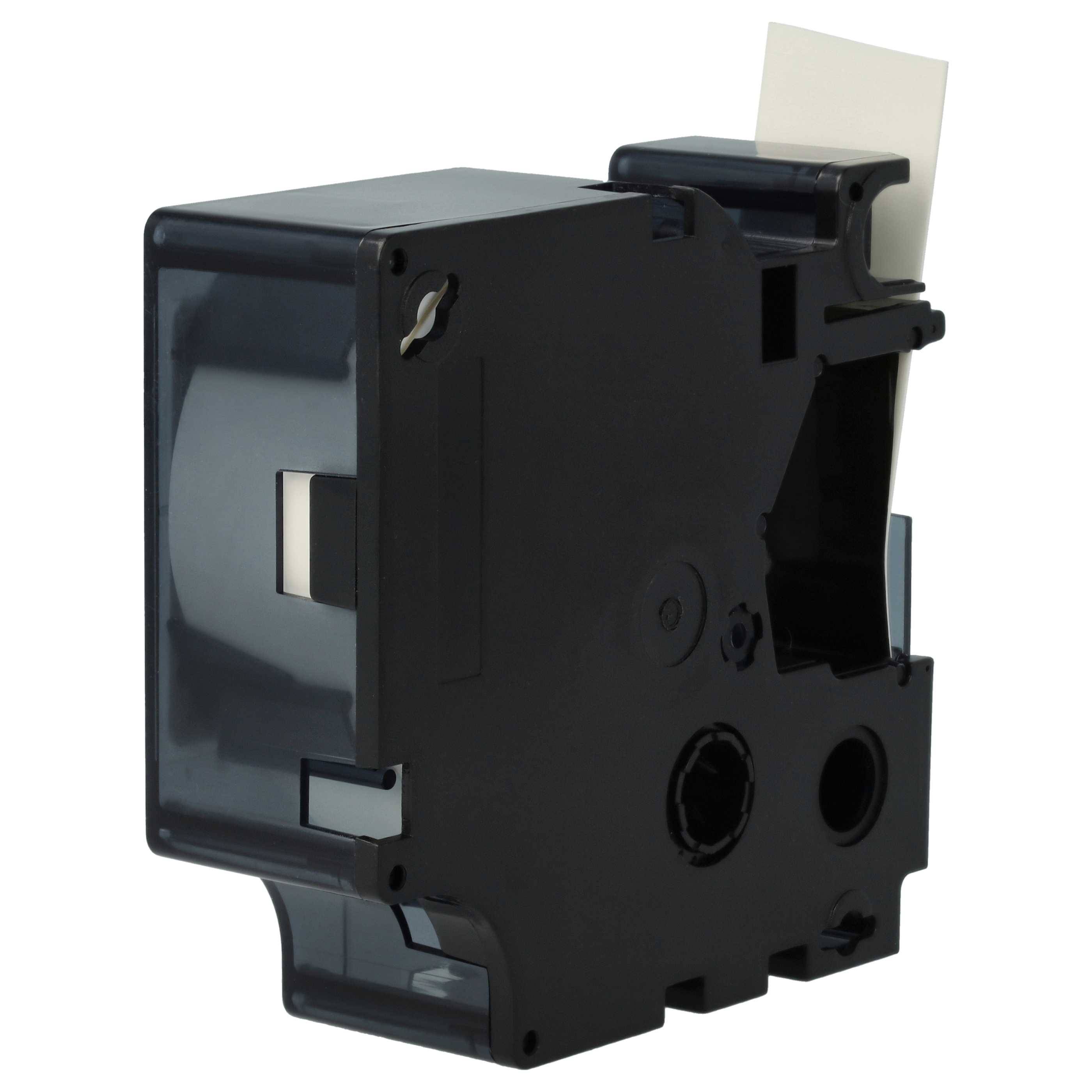 vhbw 10x Schriftband-Kassette kompatibel mit Dymo Rhino 6000, 5200, 4200 Etiketten-Drucker Schwarz auf Weiß, Schrumpfschlauch-Kassette, 19 mm