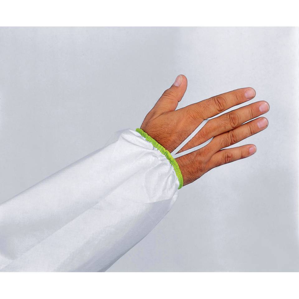 uvex Chemikalien-Einwegoverall, Modell 9877, Kat.III, Typ 5/6, weiß/lime, Größe L