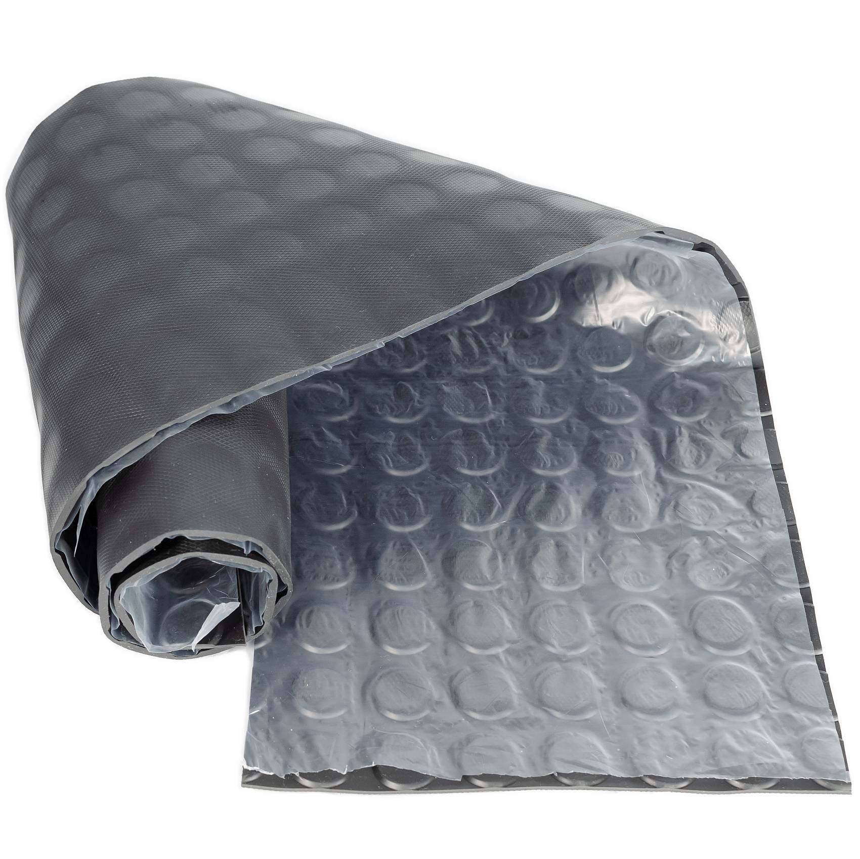 Gummi Antirutsch Premium TPE Geruchsarm Bodenbelag Noppen Muster Schwarz 3mm Stark 100 cm Breite 120 cm Länge