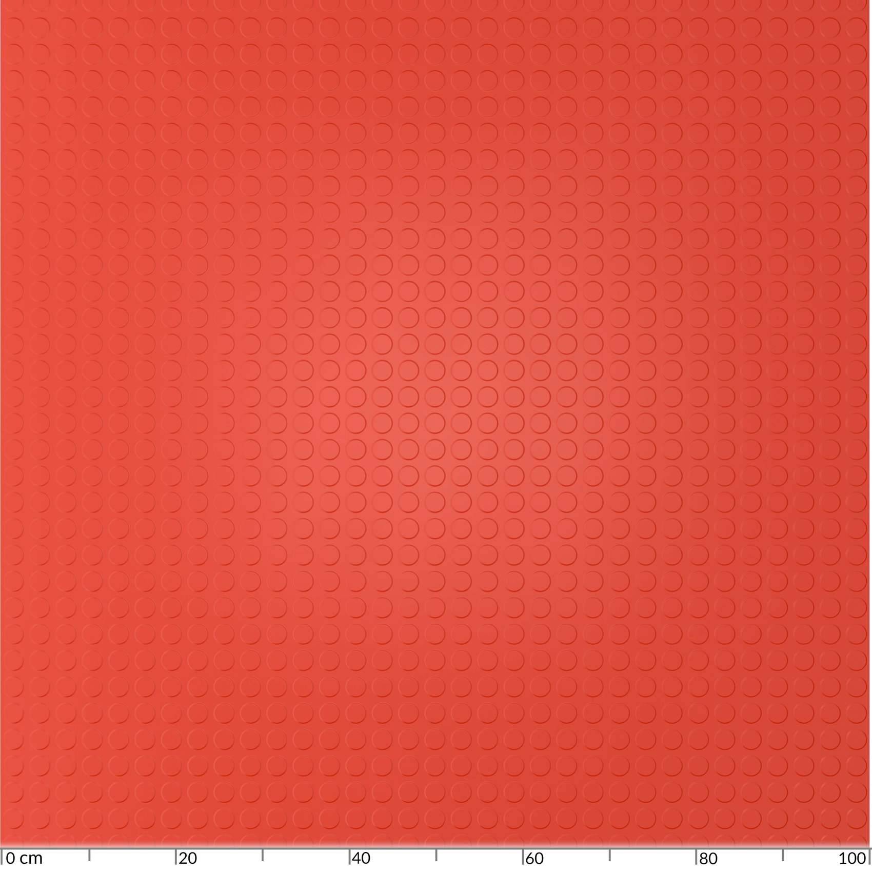 Gummi Antirutsch Premium TPE Geruchsarm Bodenbelag Noppen Muster Rot 3mm Stark 100 cm Breite 320 cm Länge