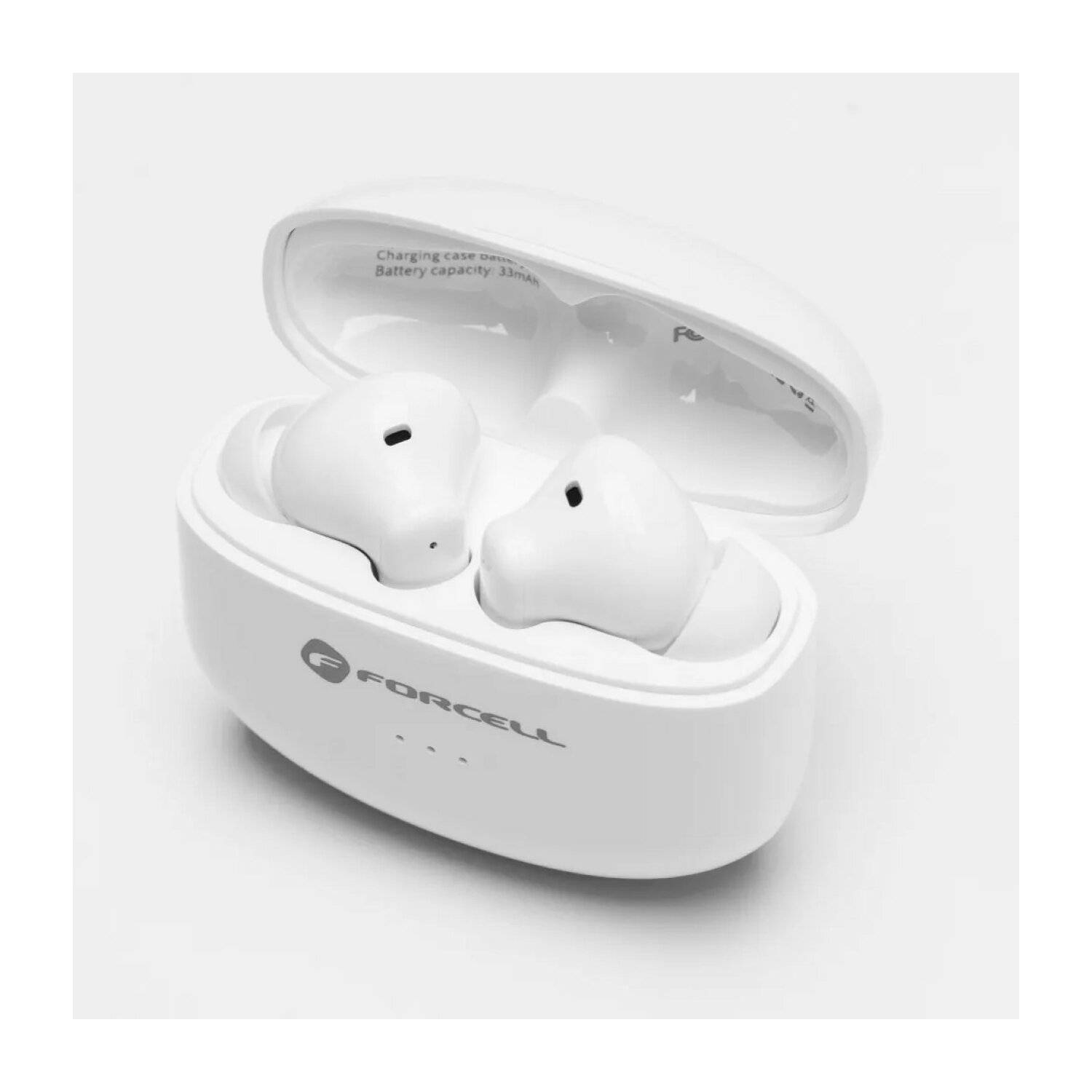 FORCELL F-AUDIO kabellose/Bluetooth-Stereo-Kopfhörer TWS CLEAR Sound weiß
