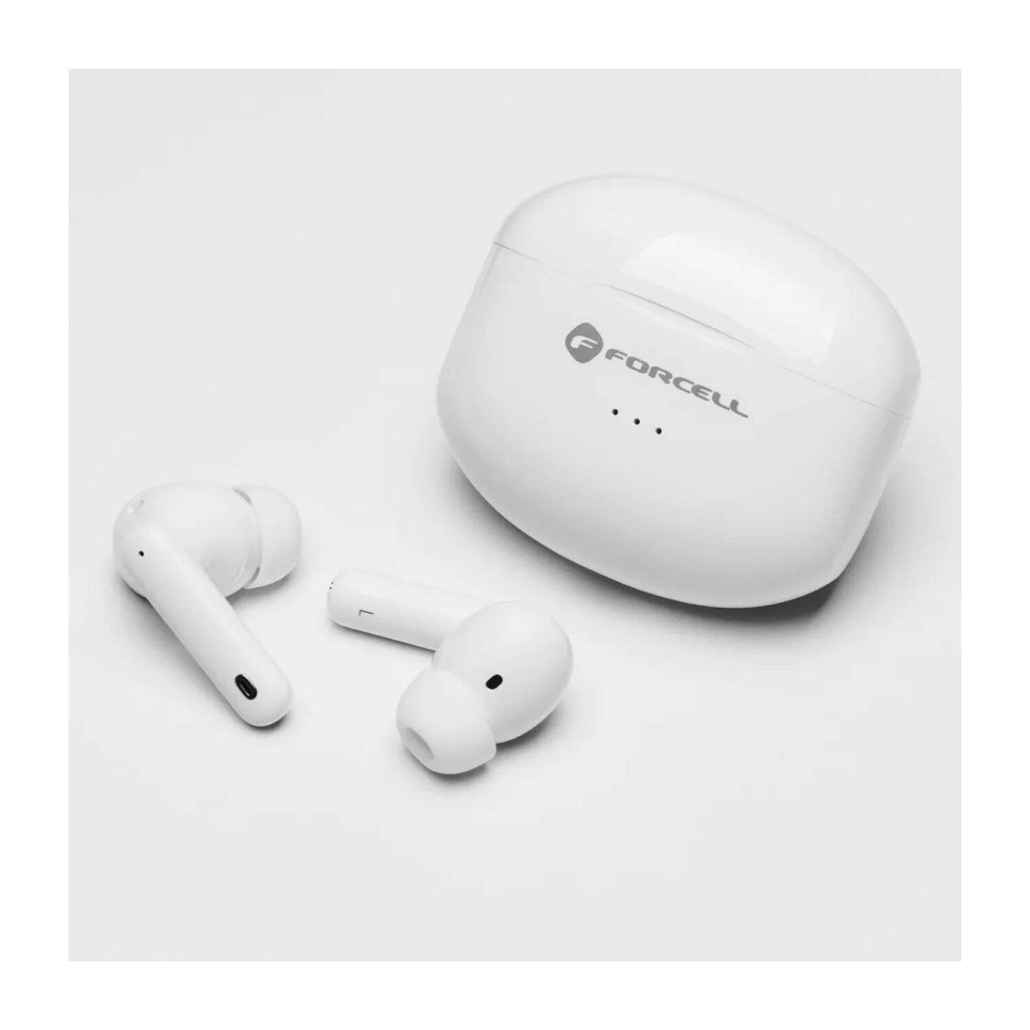 FORCELL F-AUDIO kabellose/Bluetooth-Stereo-Kopfhörer TWS CLEAR Sound weiß