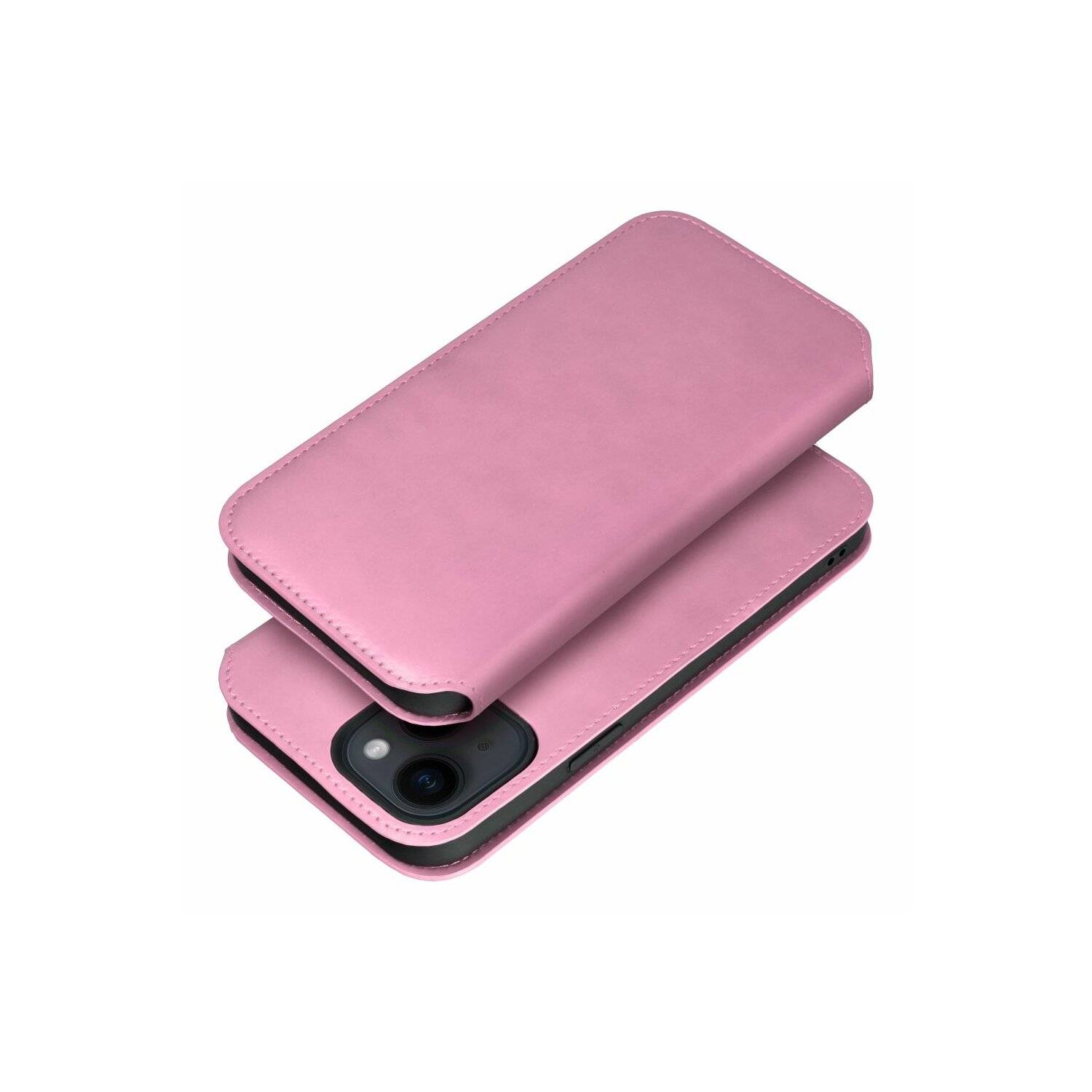 Dual Pocket Holster Buch Tasche kompatibel mit Samsung Galaxy A15 4G/5G Pink