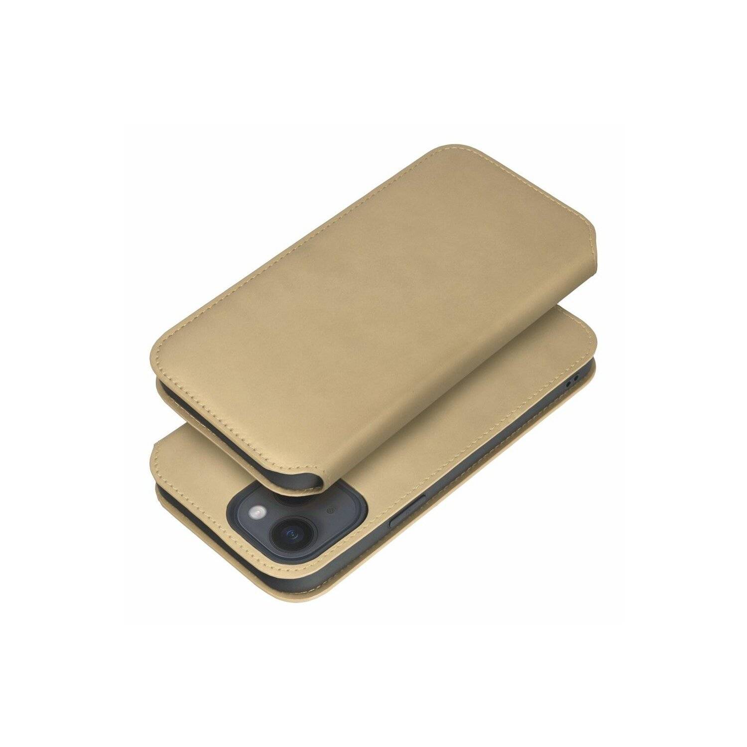 Dual Pocket Holster Buch Tasche kompatibel mit Samsung Galaxy A35 5G Gold