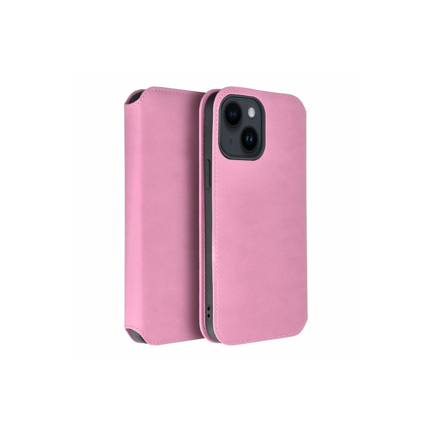 Dual Pocket Holster Buch Tasche kompatibel mit Samsung Galaxy A15 4G/5G Pink