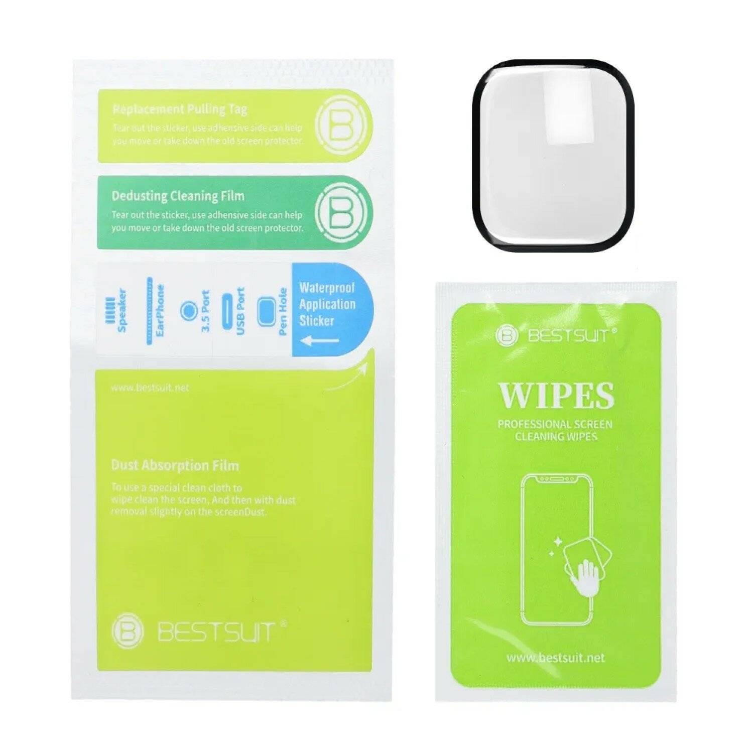 Flexibles Hybridglas kompatibel mit Apple Watch-Serie 8/9-41 mm Wasserdicht