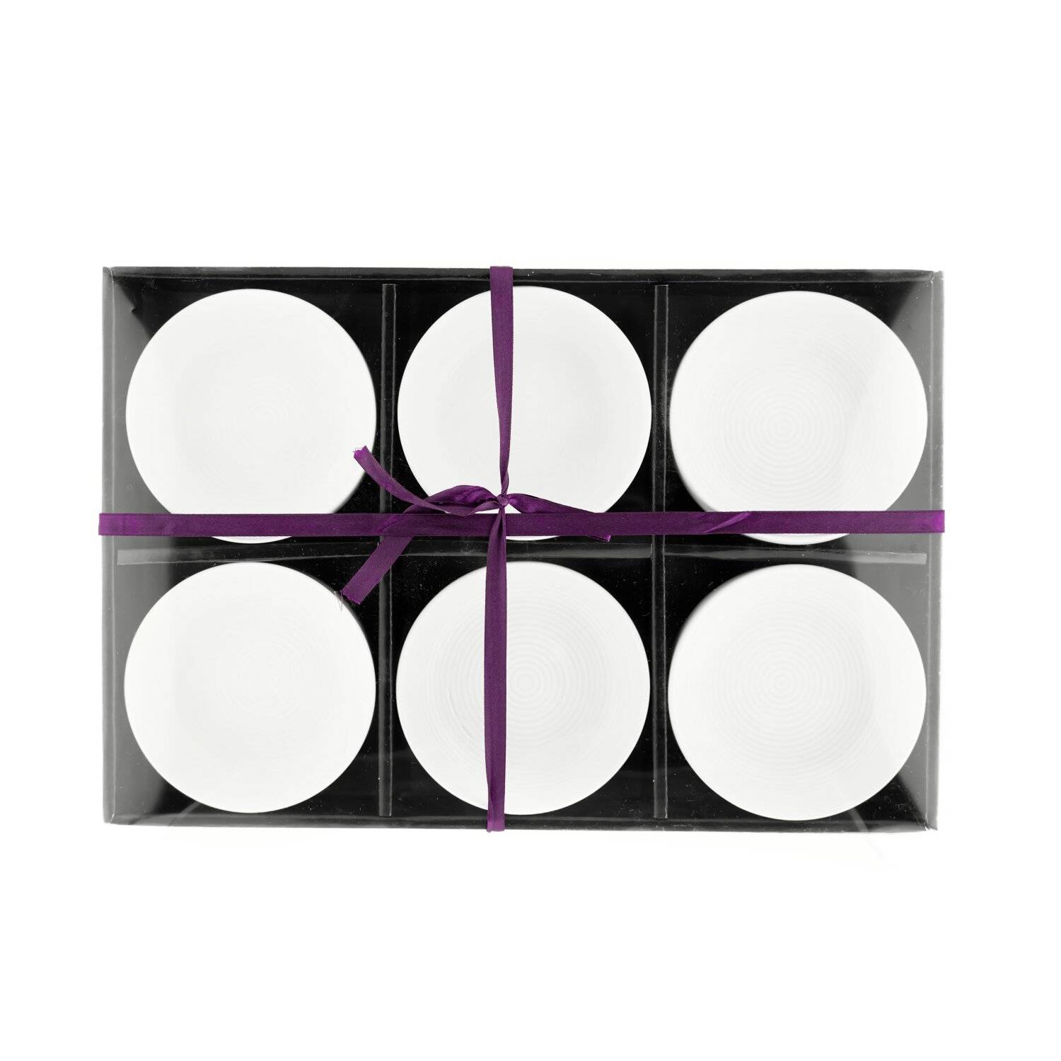 Almina 6 Teiliger Snackschalen-Set Servierschale Dipschale aus Porzellan Rund 200 ml Weiß