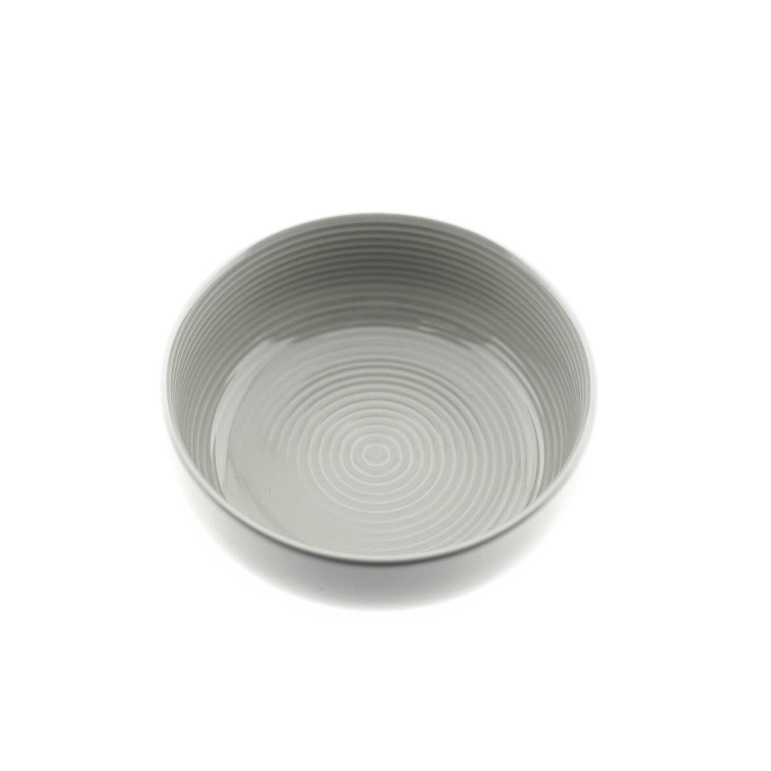 Almina 6 Teiliger Snackschalen-Set Servierschale Dipschale aus Porzellan Rund 200 ml Grau