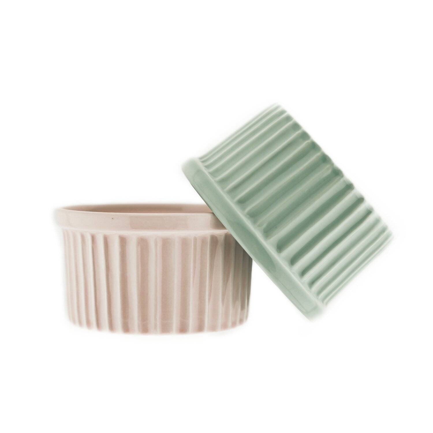 Almina 6 Teiliger Muffinform-Set Schale aus Porzellan Rund 180 ml Mehrfarbig