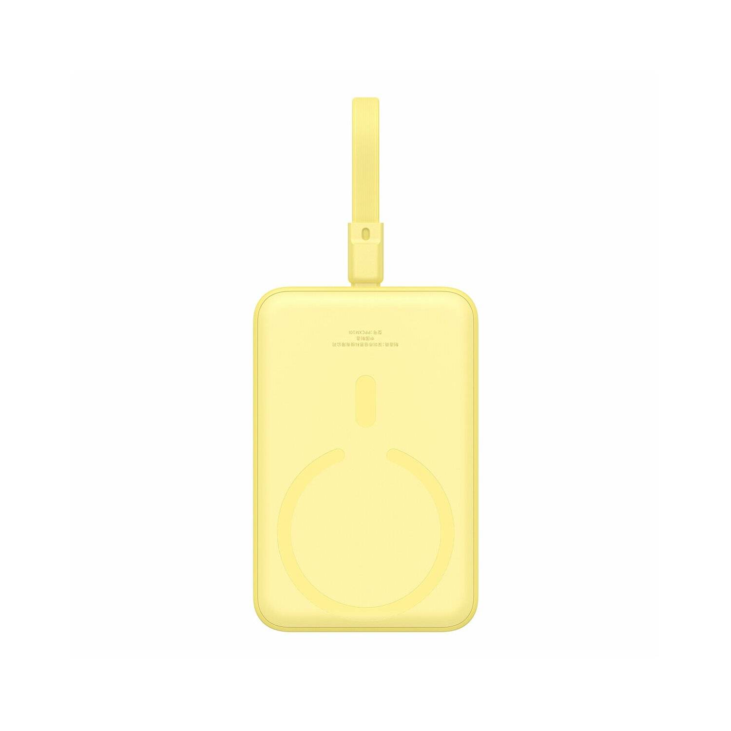 Baseus Magnetic Mini MagSafe 10000 mAh 20 W Powerbank mit integriertem iPhone Kabel + Kabel 60 W 0,3 m Gelb