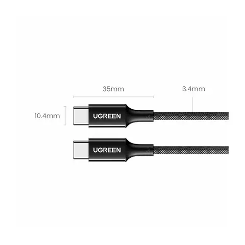 Ugreen US557 Ladekabel / Datenkabel USB-C / USB-C PD-Kabel 100 W 1 m – schwarz Ugreen US557 Ladekabel / Datenkabel USB-C / USB-C PD-Kabel 100 W 1 m – schwarz