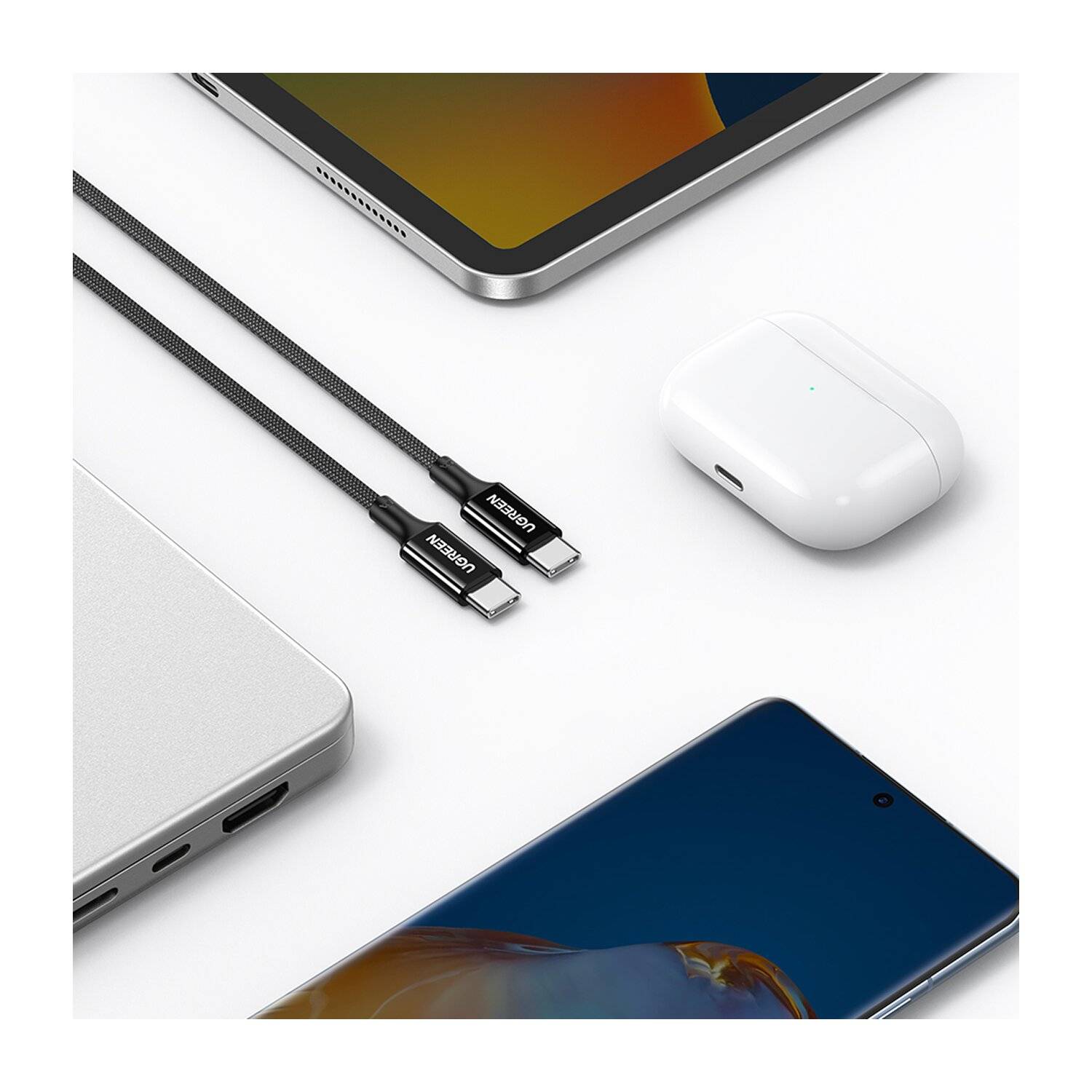 Ugreen US557 Ladekabel / Datenkabel USB-C / USB-C PD-Kabel 100 W 1 m – schwarz