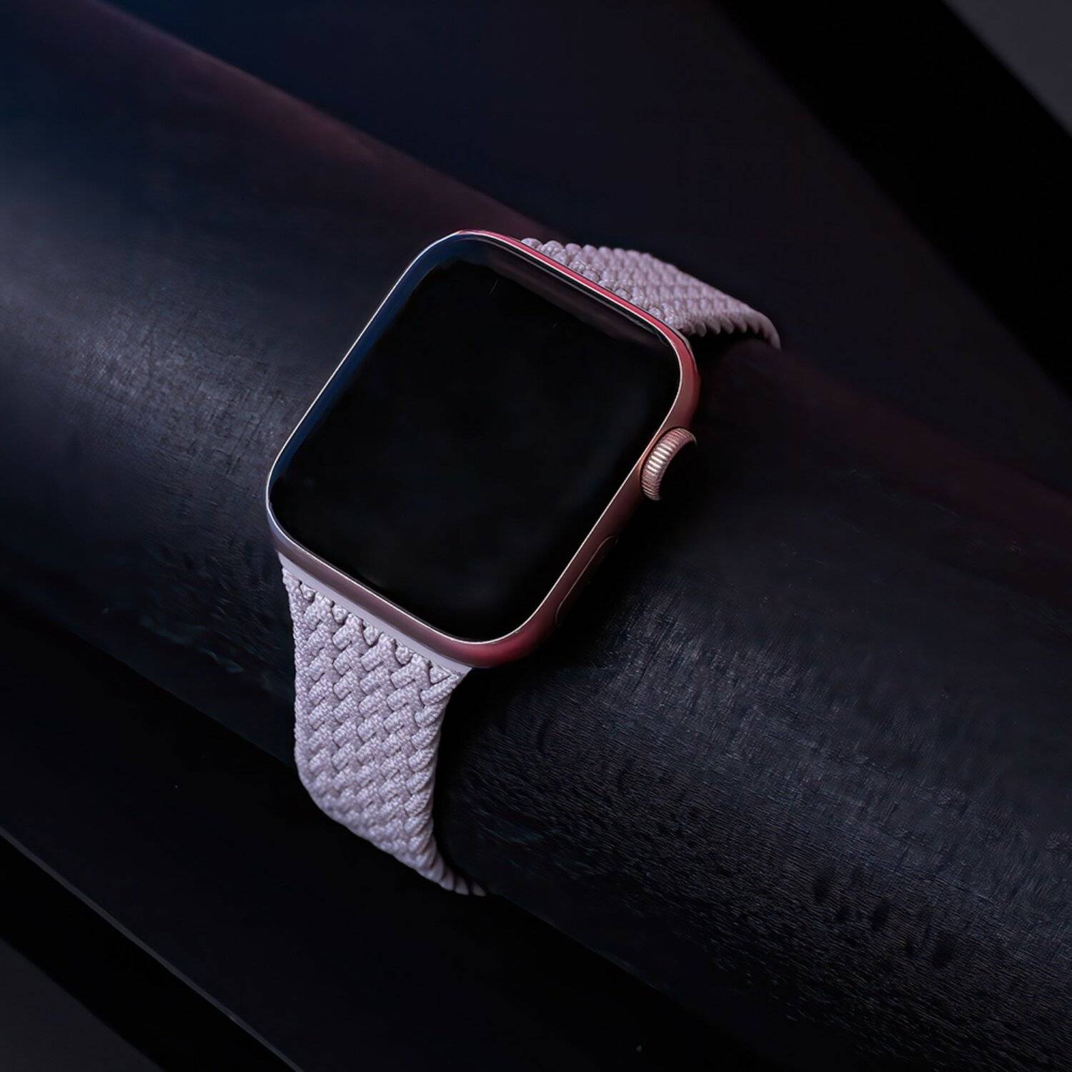 Elastisches Band für Smartwatch kompatibel mit Apple Watch Serie Hellgrau 38/40/41 mm XS