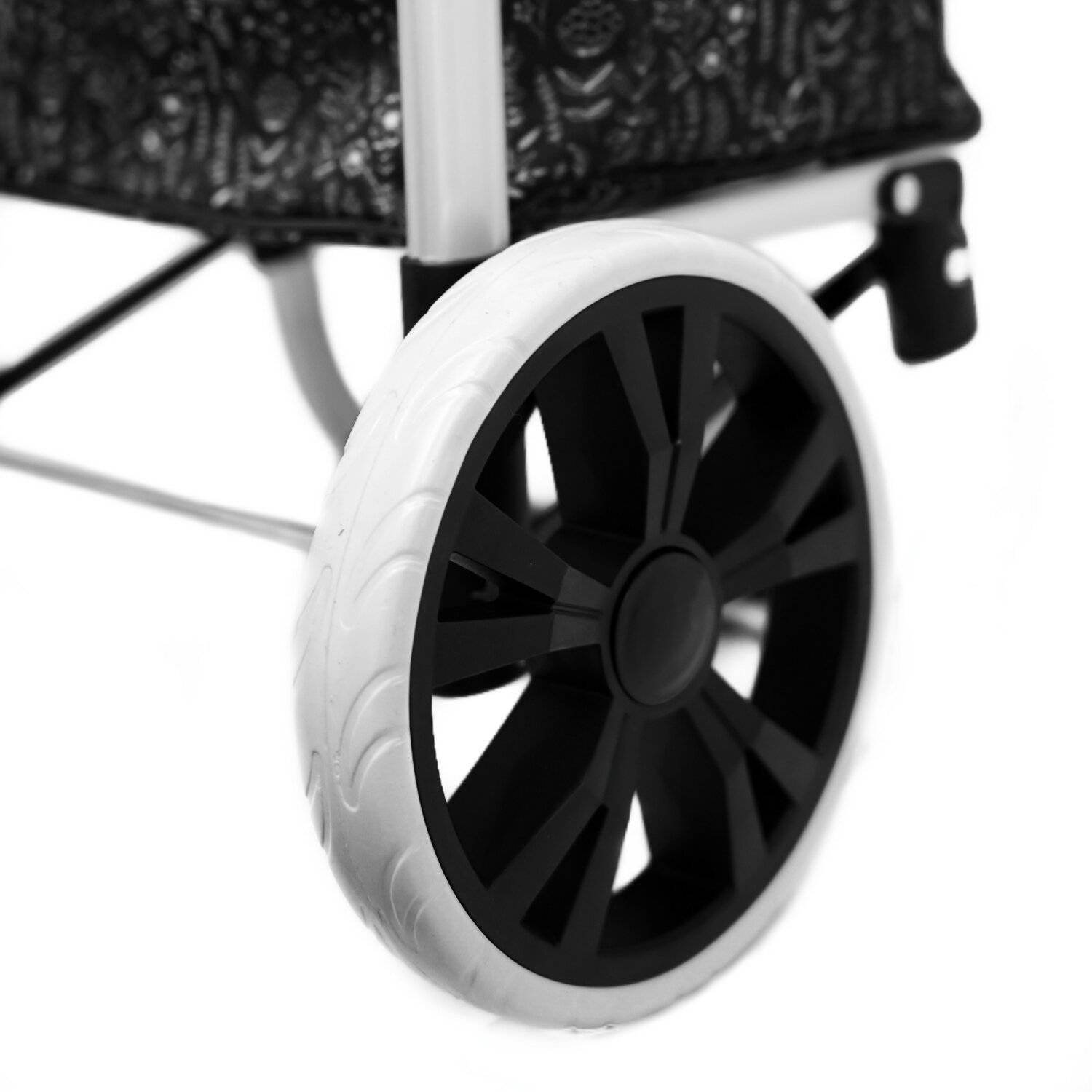 40L Einkauf Trolley Einkaufswagen Shopping Trolley Tasche Aluminium Motiv 3