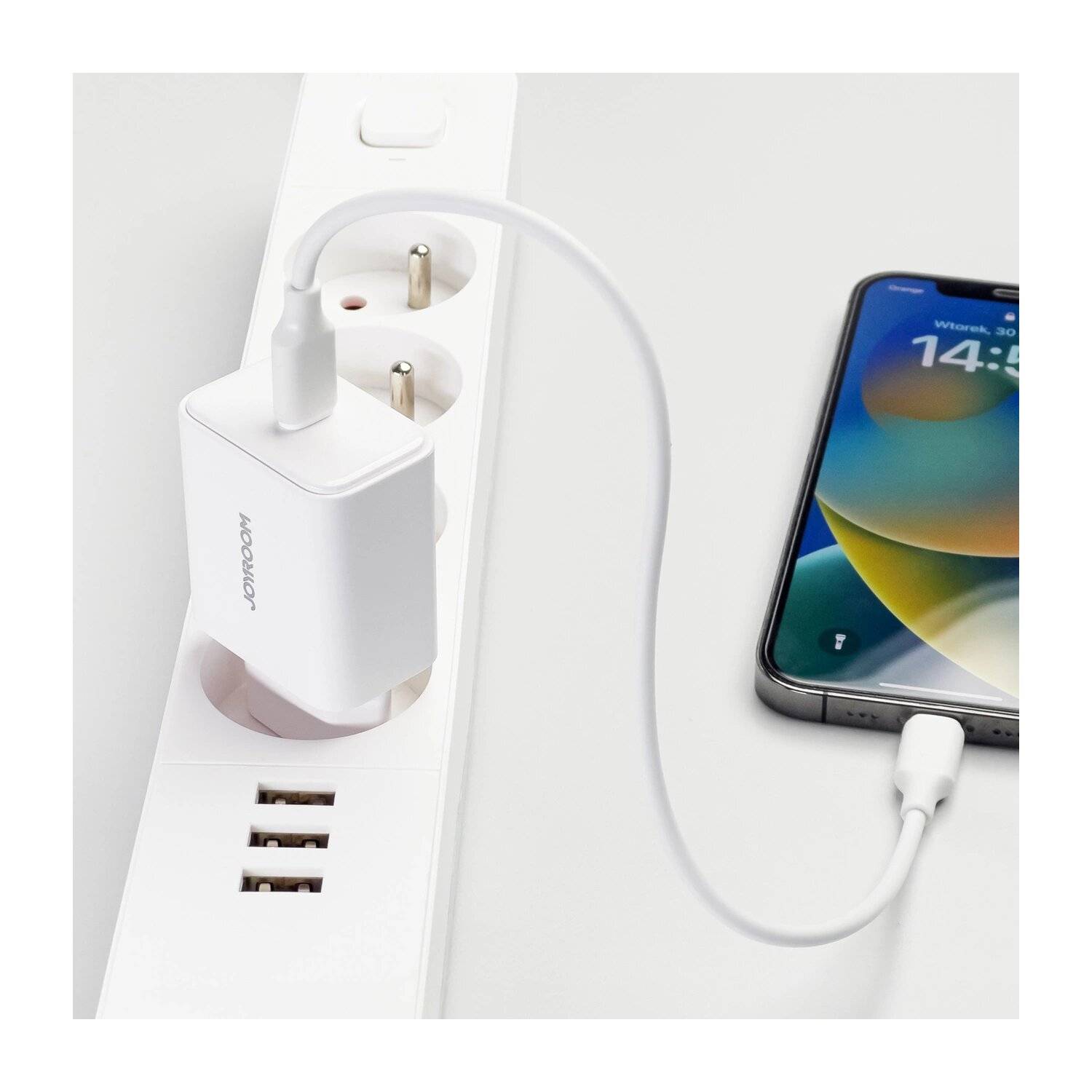 Joyroom Ladegerät JR-TCF06 USB-C-Anschluss 20W PD-Schnellladegerät - Weiss
