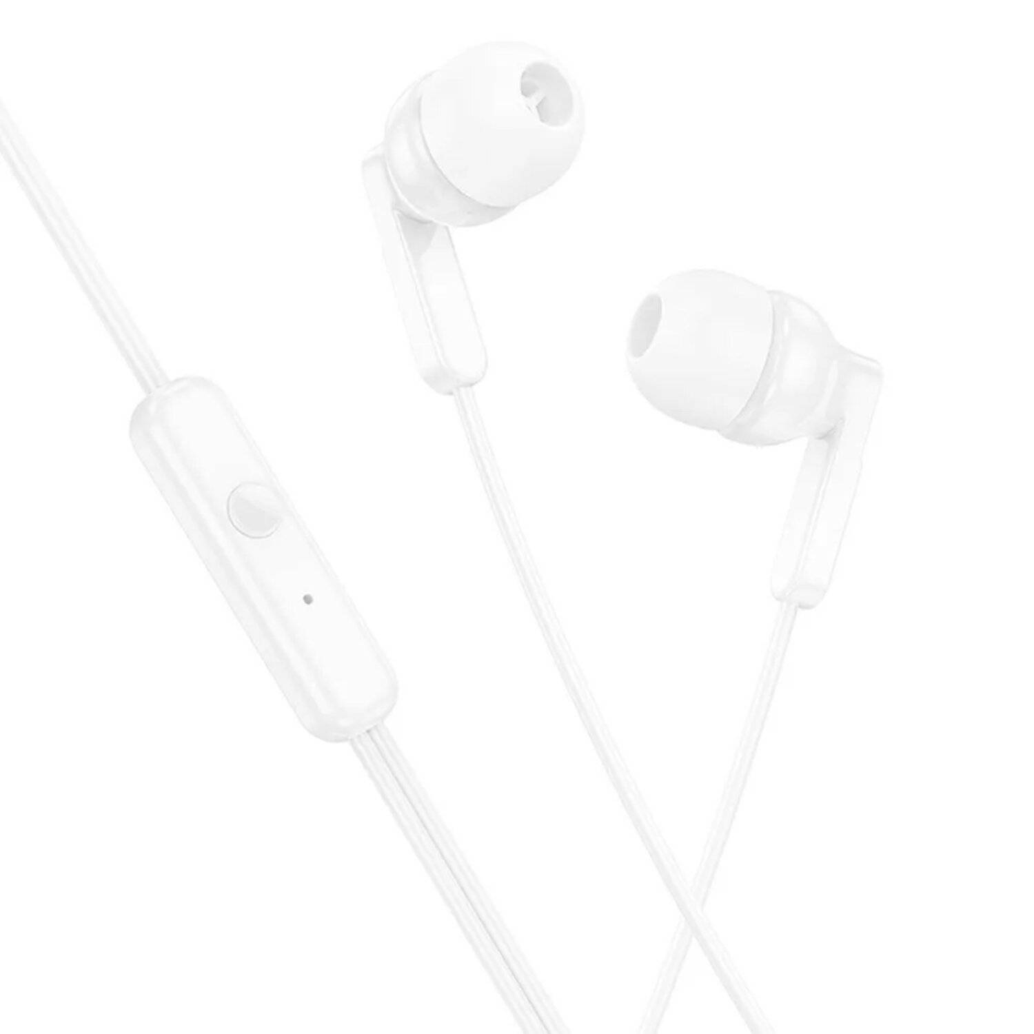 HOCO Headset / In-Ear-Kopfhörer 3,5 mm mit Mikrofon M121 Weiß