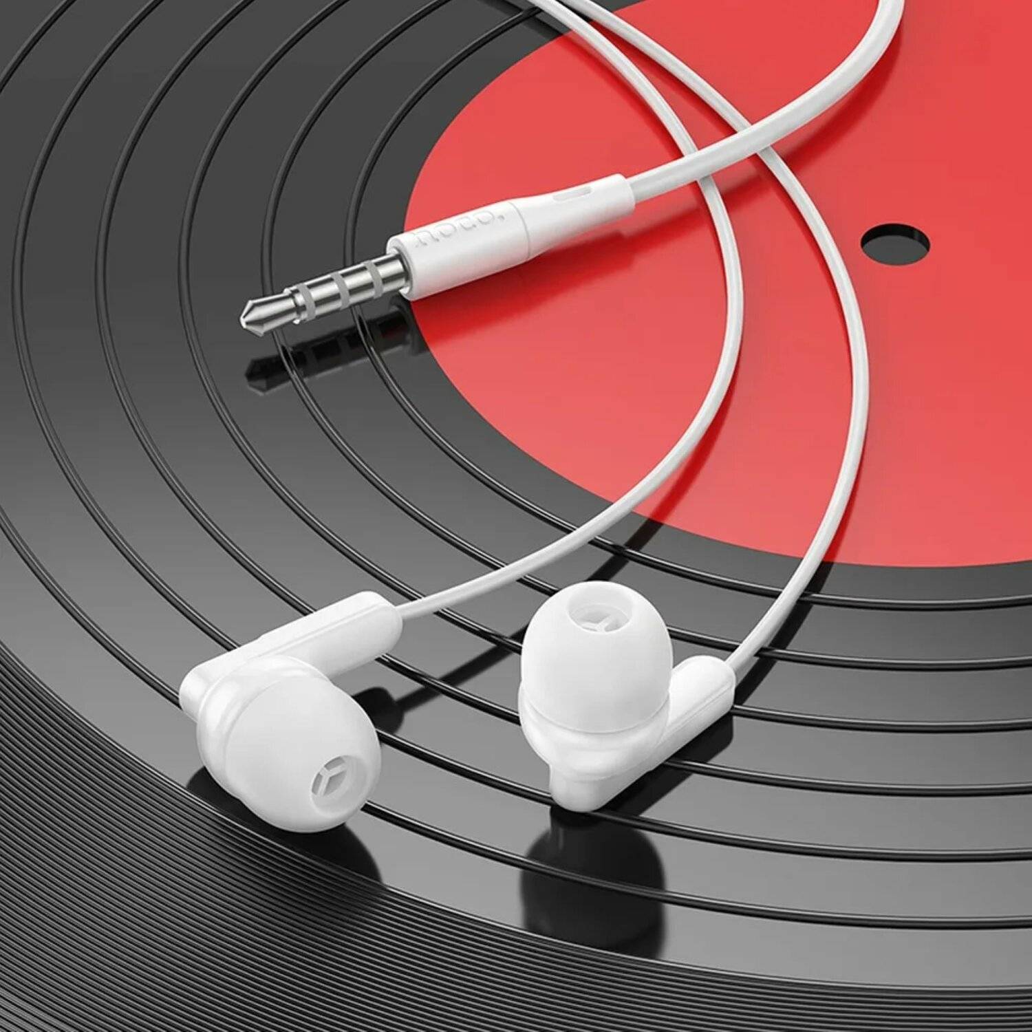 HOCO Headset / In-Ear-Kopfhörer 3,5 mm mit Mikrofon M121 Weiß