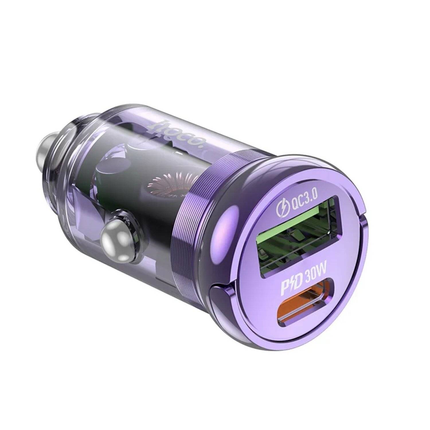 HOCO Autoladegerät Typ C PD30W + USB QC3.0 Z53A Schnelladegerät Lila