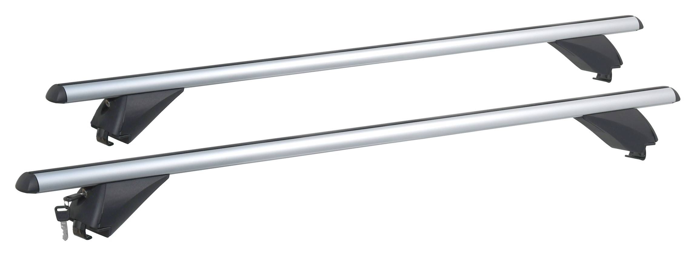 VDP Skiträger Silver Ice ausziehbar + Alu Dachträger RB003 kompatibel mit für Ford Mondeo Kombi (5Türer) ab 2014