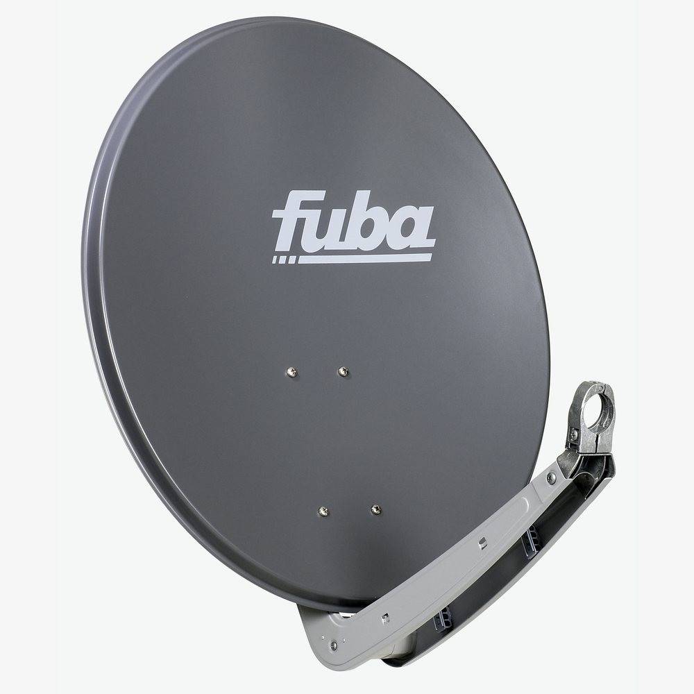 Fuba Sat Anlage 1 Teilnehmer | Satellitenschüssel Komplettset - DAA 650 A Sat-Schüssel 60x65cm Alu anthrazit + Fuba DEK 117 Single LNB 1 Teilnehmer
