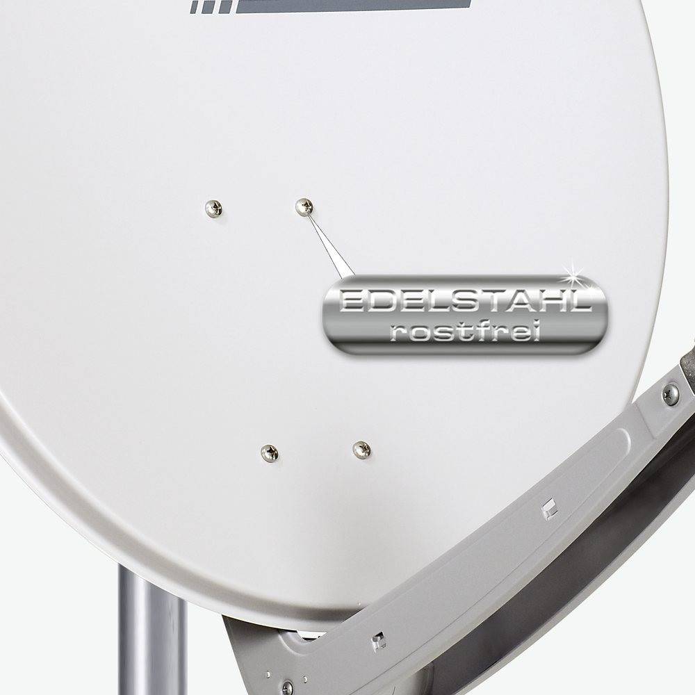 Fuba Sat Anlage 2 Teilnehmer | Satellitenschüssel Komplettset - DAA 650 G Sat-Schüssel 60x65cm Alu hellgrau + Fuba DEK 217 Twin LNB 2 Teilnehmer (DV