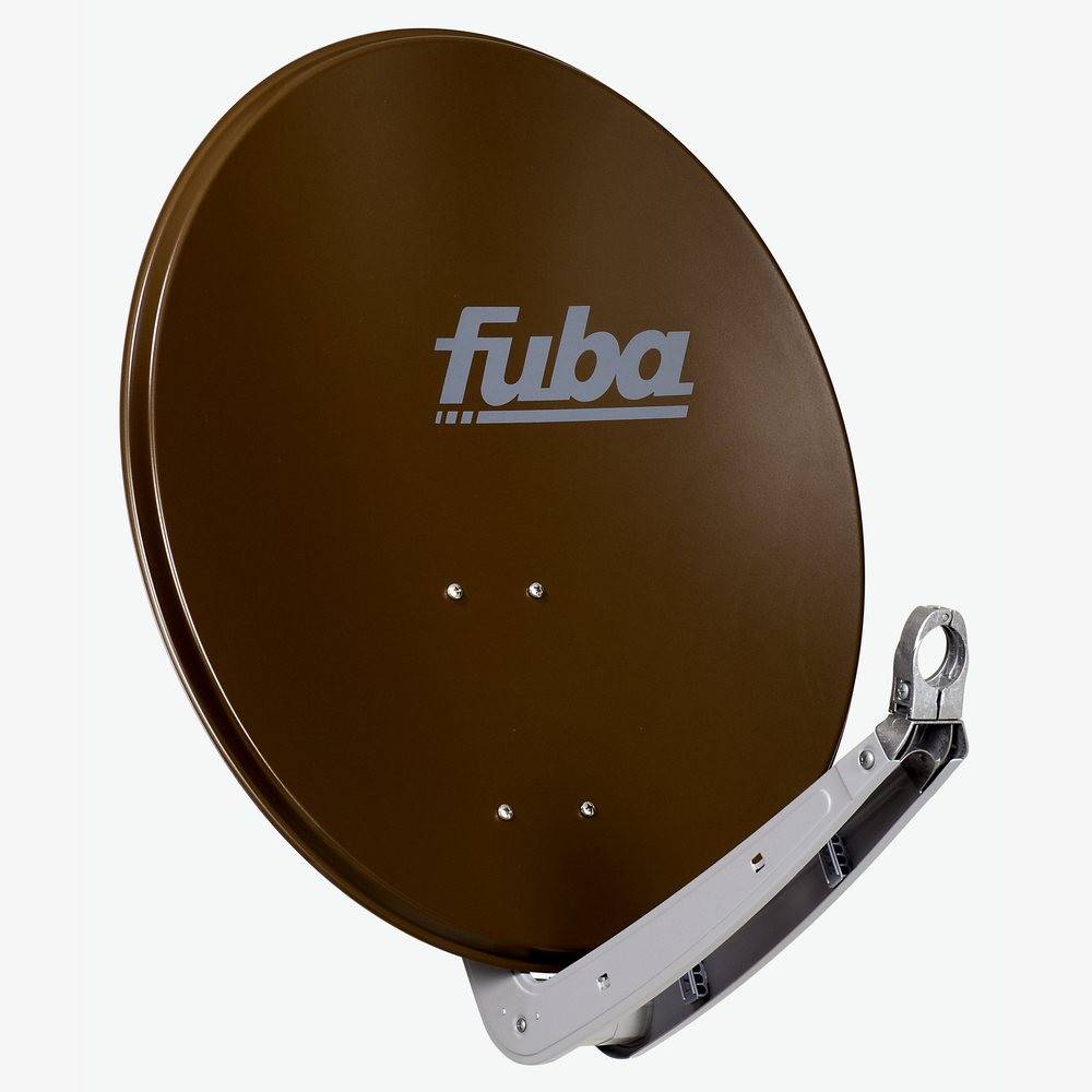 Fuba Sat Anlage 4 Teilnehmer | Satellitenschüssel Komplettset - DAA 650 B Sat-Schüssel 60x65cm Alu braun + Fuba DEK 417 Quad LNB 4 Teilnehmer (DVB-S