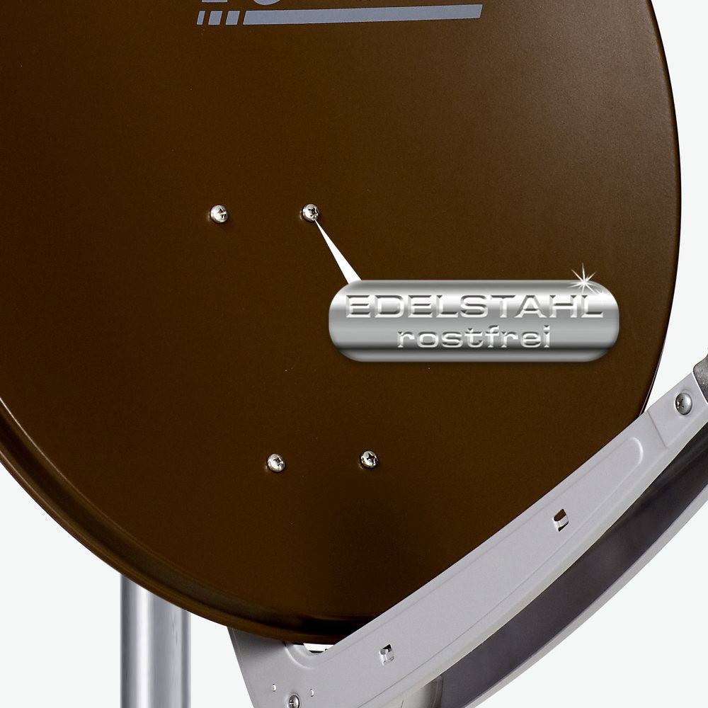 Fuba Sat Anlage 4 Teilnehmer | Satellitenschüssel Komplettset - DAA 650 B Sat-Schüssel 60x65cm Alu braun + Fuba DEK 417 Quad LNB 4 Teilnehmer (DVB-S