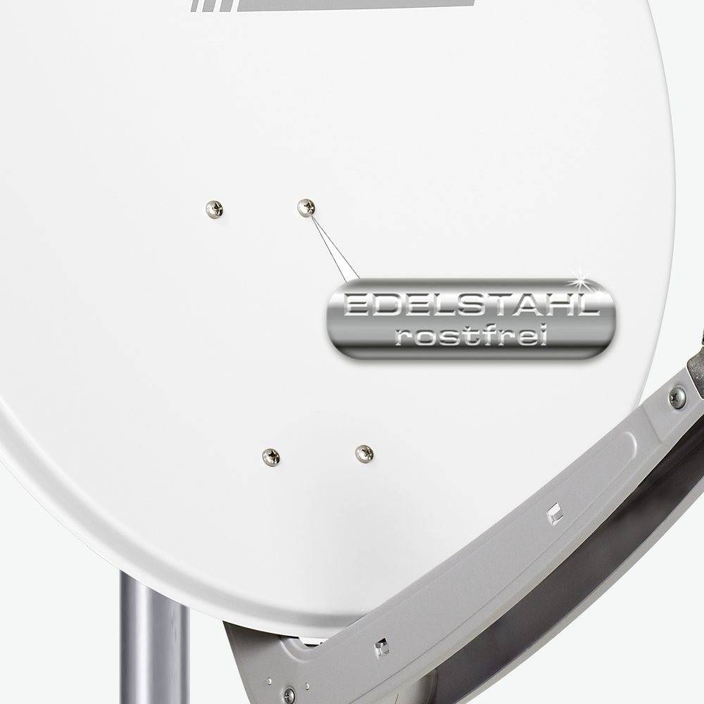 Fuba Sat Anlage 1 Teilnehmer | Satellitenschüssel Komplettset - DAA 650 W Sat-Schüssel 60x65cm Alu weiß + Fuba DEK 117 Single LNB 1 Teilnehmer (DVB