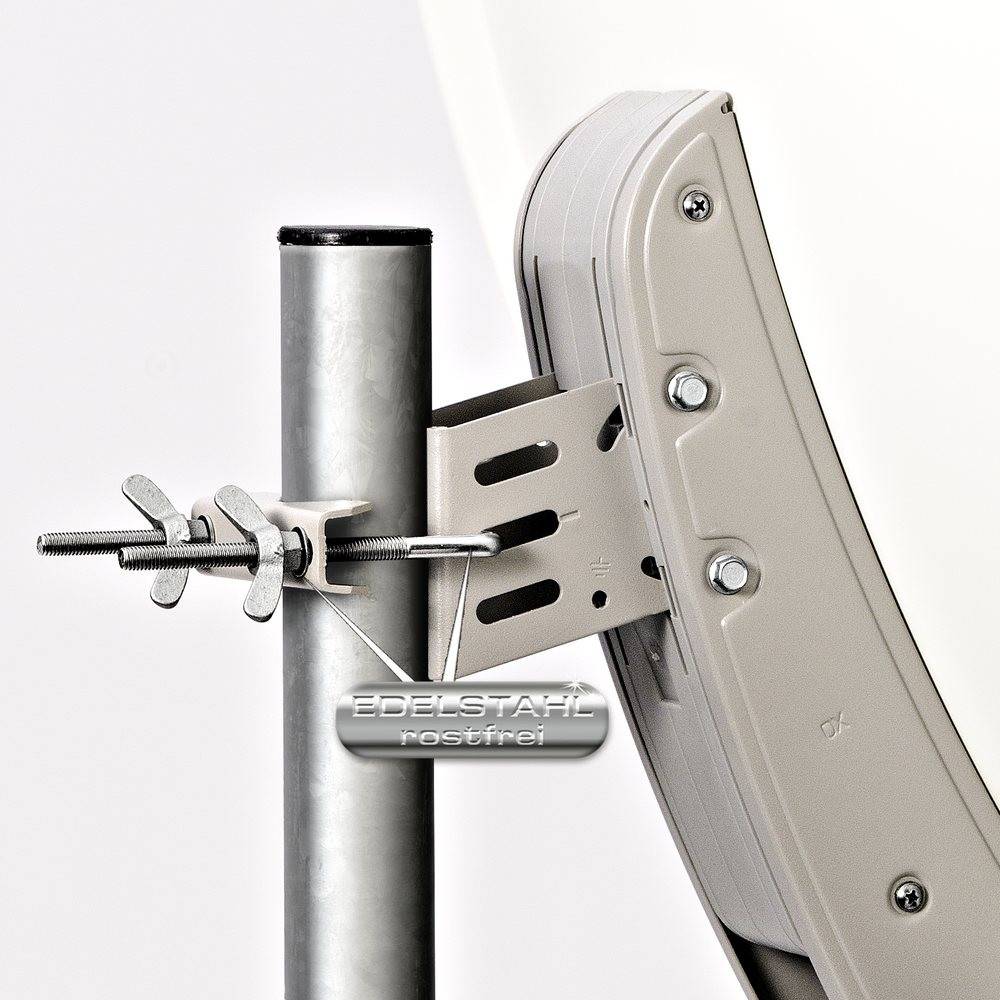 Fuba Sat Anlage 1 Teilnehmer | Satellitenschüssel Komplettset - DAA 650 W Sat-Schüssel 60x65cm Alu weiß + Fuba DEK 117 Single LNB 1 Teilnehmer (DVB