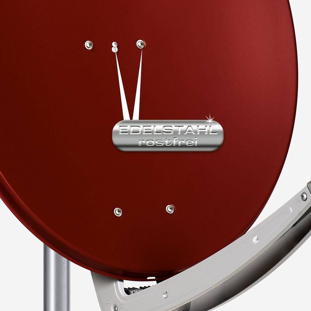 Fuba Sat Anlage 8 Teilnehmer | DAA 780 R Satellitenschüssel 80cm Alu rot (Testergebnis: ausgezeichnet)* + Fuba DEK 817 Octo LNB 8 Teilnehmer