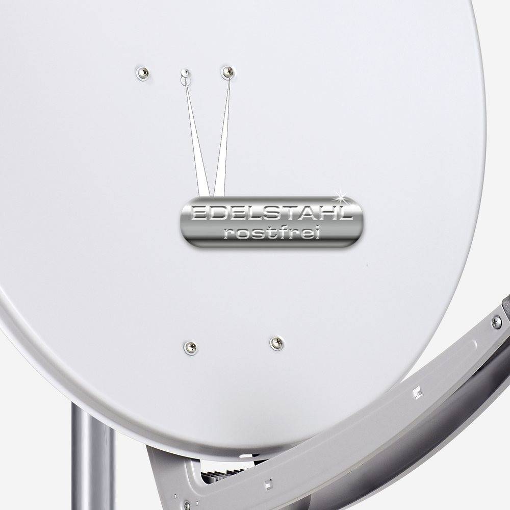 Fuba Sat Anlage 1 Teilnehmer | DAA 780 G Satellitenschüssel 80cm Alu hellgrau (Testergebnis: ausgezeichnet)* + Fuba DEK 117 Single LNB 1 Teilnehmer