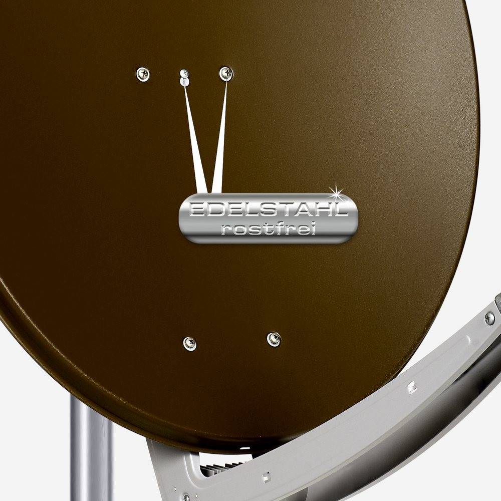 Fuba Sat Anlage 8 Teilnehmer | DAA 780 B Satellitenschüssel 80cm Alu braun (Testergebnis: ausgezeichnet)* + Fuba DEK 817 Octo LNB 8 Teilnehmer