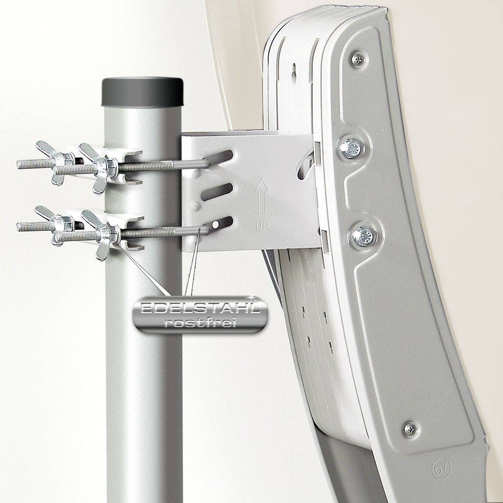 Fuba Sat Anlage 24 Teilnehmer | Satellitenschüssel Komplettset - DAA 850 W Alu Sat-Schüssel 85cm weiß + Fuba Quattro LNB + Fuba FMT524 Sat Multisch